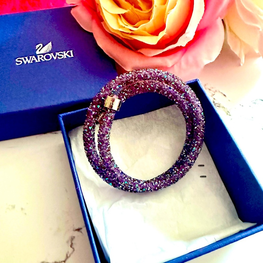 Swarovski lavender crystalline bracelet BNWT